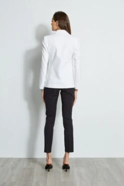 Elie Tahari Linen Blazer -ELIE TAHARI Sales EU8M020U BLACK E405K103 WHITE E65X2502 BLACK 3back 4211