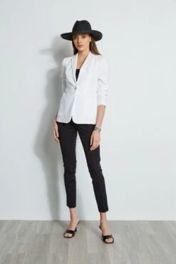 Elie Tahari Linen Blazer -ELIE TAHARI Sales EU8M020U BLACK E405K103 WHITE E65X2502 BLACK 4styling 4281