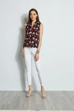 Elie Tahari Rosemallo Floral Contour Shirt 11 Elie Tahari Rosemallo Floral Contour Shirt -ELIE TAHARI Sales EU8M020U WHITE E502M503 MULTI 1Hero 1589