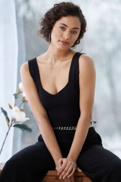 Elie Tahari Contour Tank Sweater