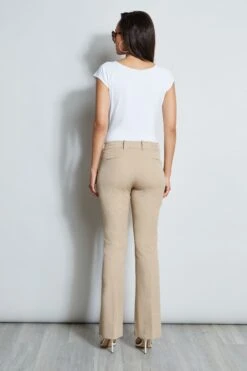 Elie Tahari Stretch Twill Fit & Flare Pant -ELIE TAHARI Sales R E556X503 WHITE E70M0103 RATTAN E70M0203 RATTAN 3back 1313