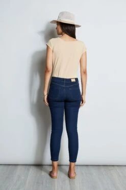 Tahari Skinny Button Denim Jeans -ELIE TAHARI Sales TC1914381 NIGHTSKYWASH 3back 1878