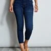 Tahari Mid-Rise Stretch Denim Ankle Jeans -ELIE TAHARI Sales TC19C1475 FRENCHMENWASH 2front 1806