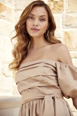 Elie Tahari Topaz Off Shoulder Midi Dress -ELIE TAHARI Sales Topaz Dress 0130