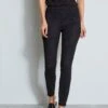 Elie Tahari Vegan Suede Legging -ELIE TAHARI Sales VEGANSUEDELEGGING E8013212 BLACK 2FRONT 1691