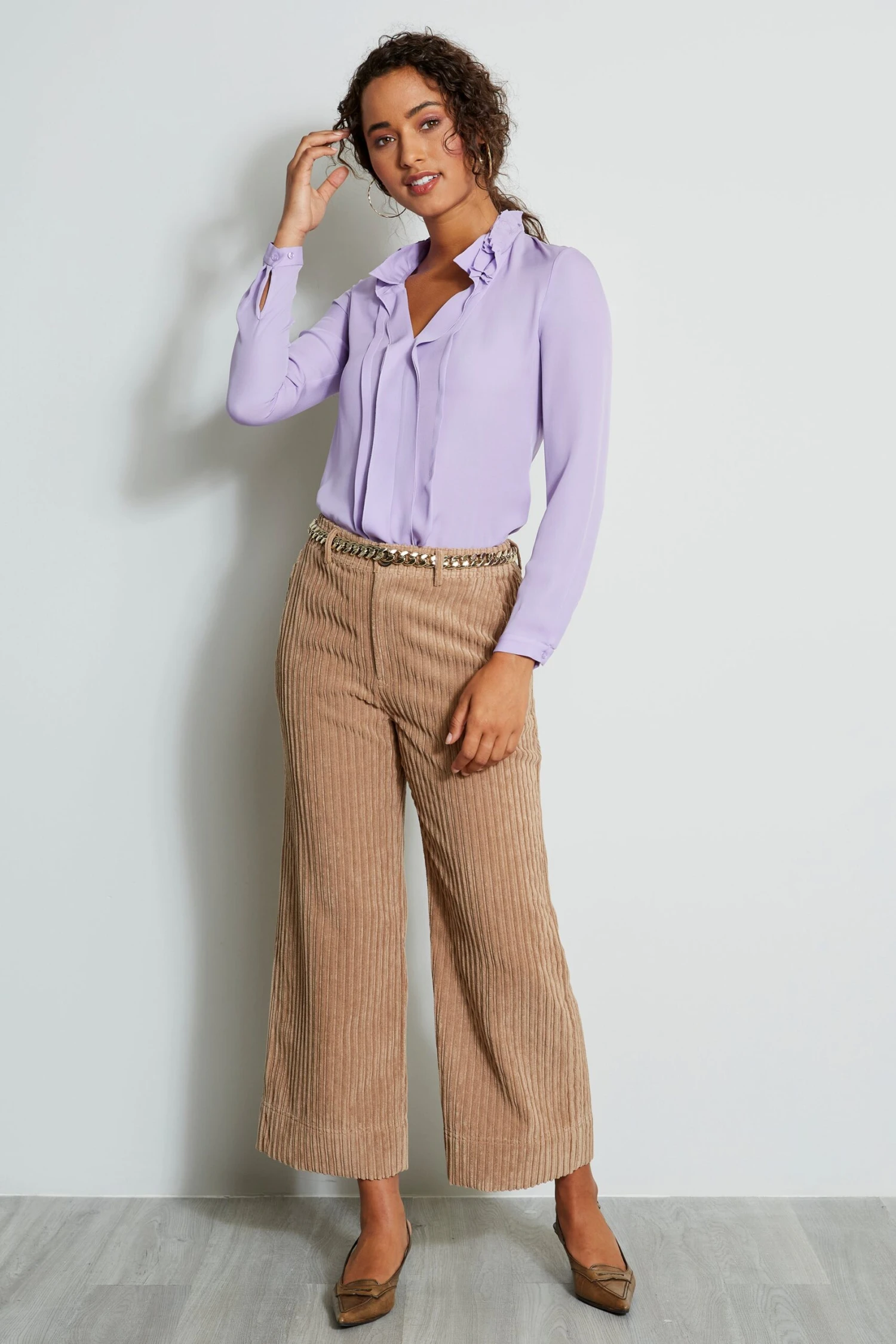 Elie Tahari Silk Ruffle Neck Shirt 5 Elie Tahari Silk Ruffle Neck Shirt - Image 3