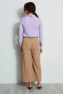 Elie Tahari Silk Ruffle Neck Shirt 9 Elie Tahari Silk Ruffle Neck Shirt -ELIE TAHARI Sales e810n502 lavender top 3back 2254